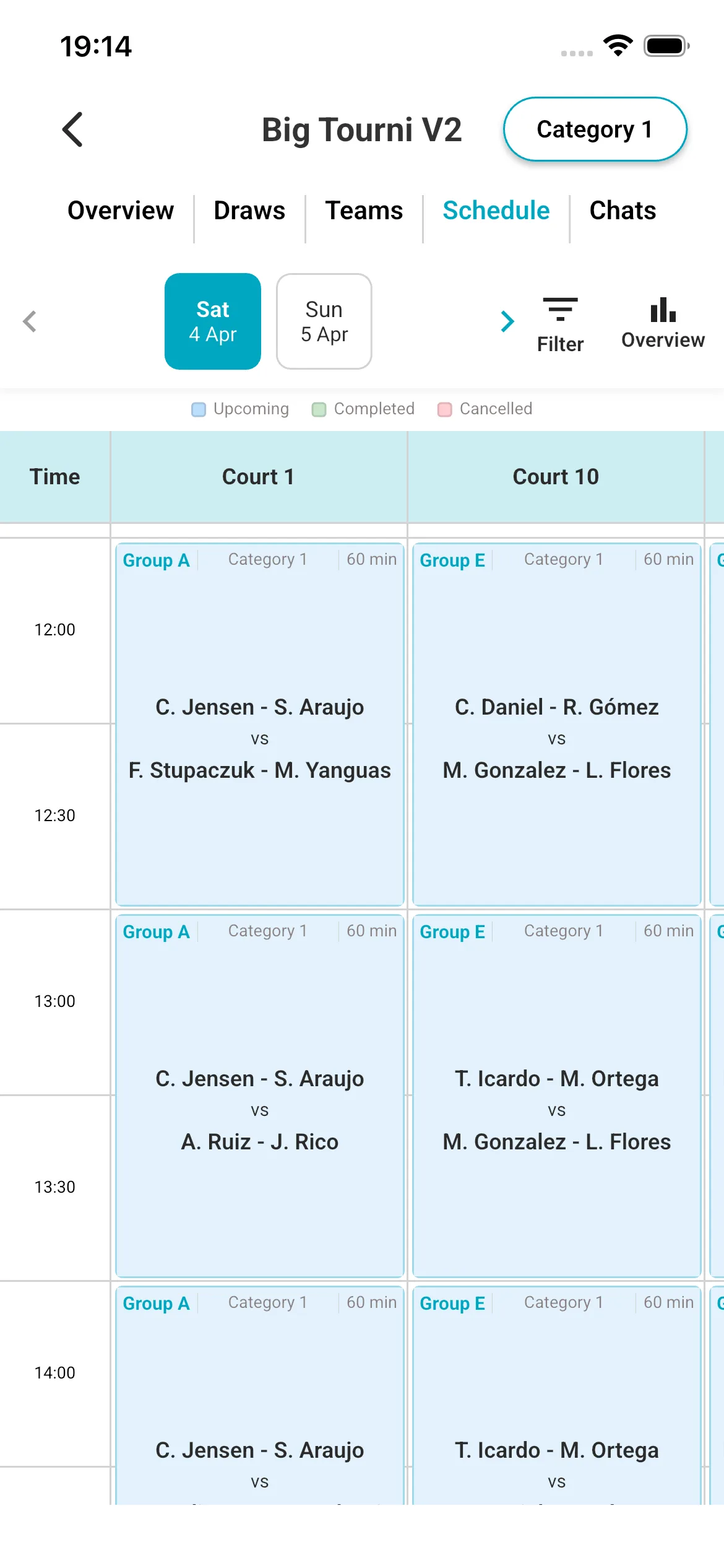 Padel Playground app screenshot
